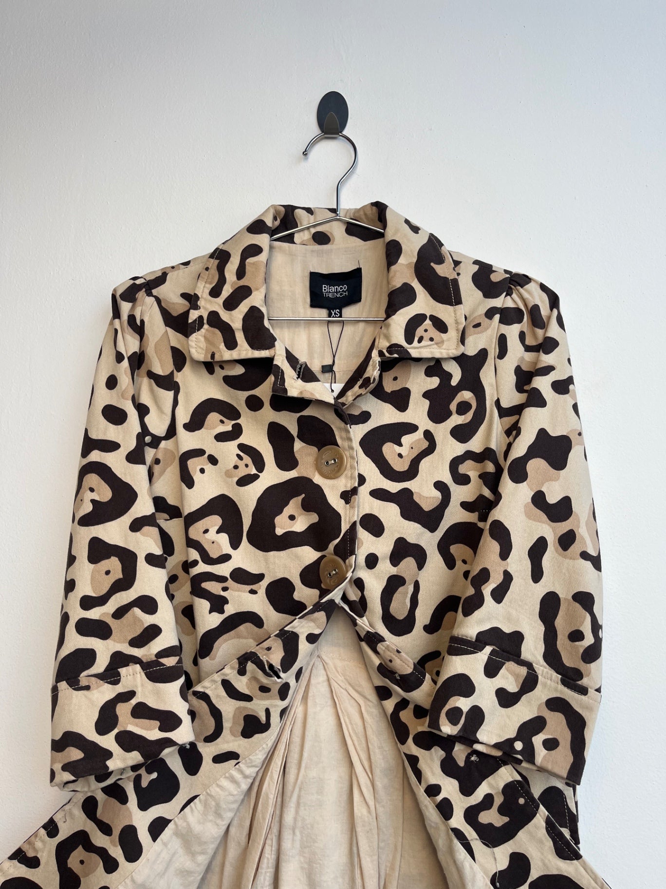 Blanco Printed Trench Coat