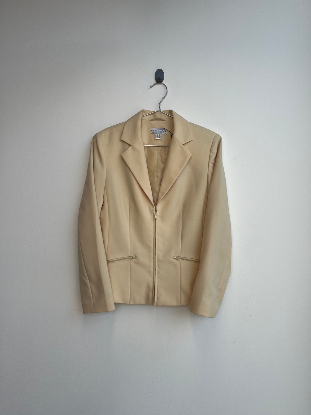 Helline Yellow Zip Up Blazer