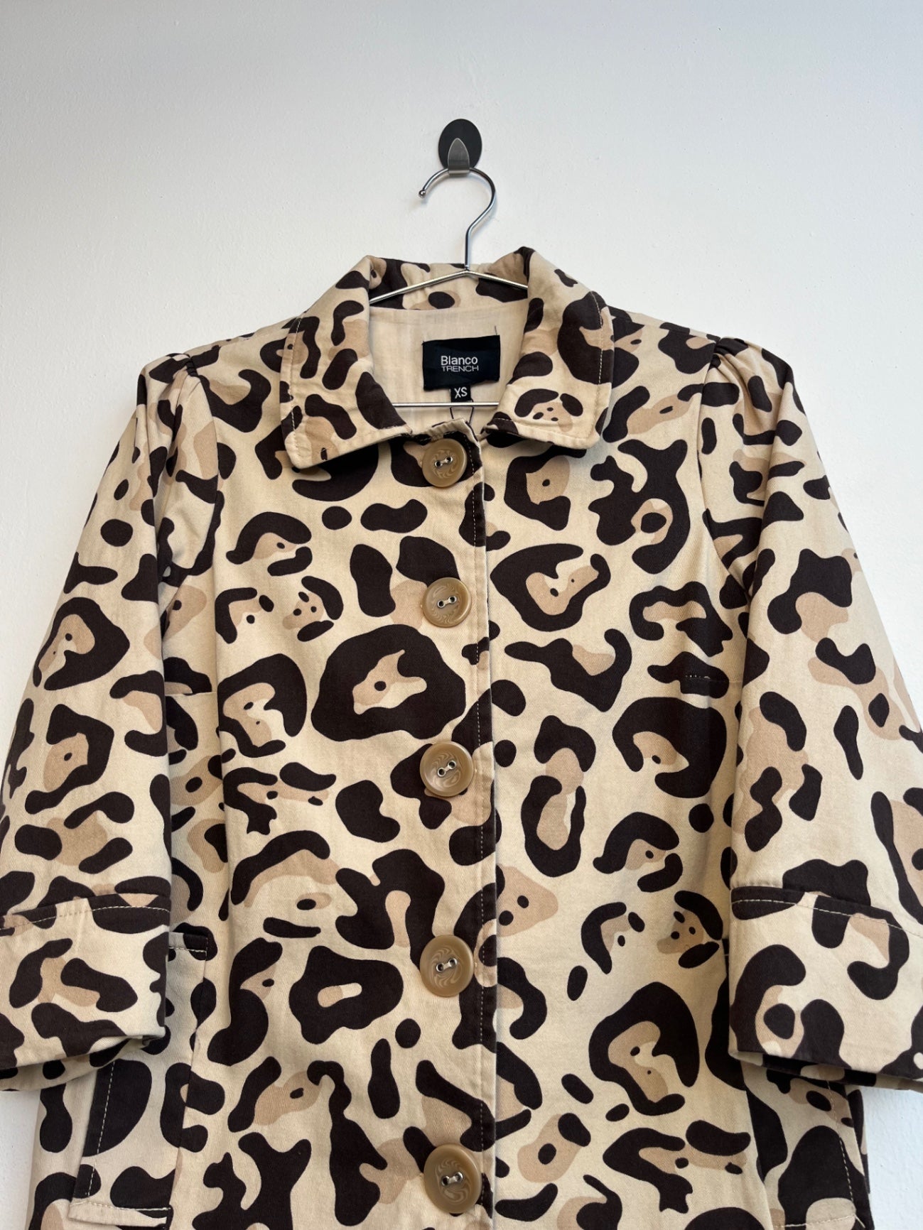 Blanco Printed Trench Coat