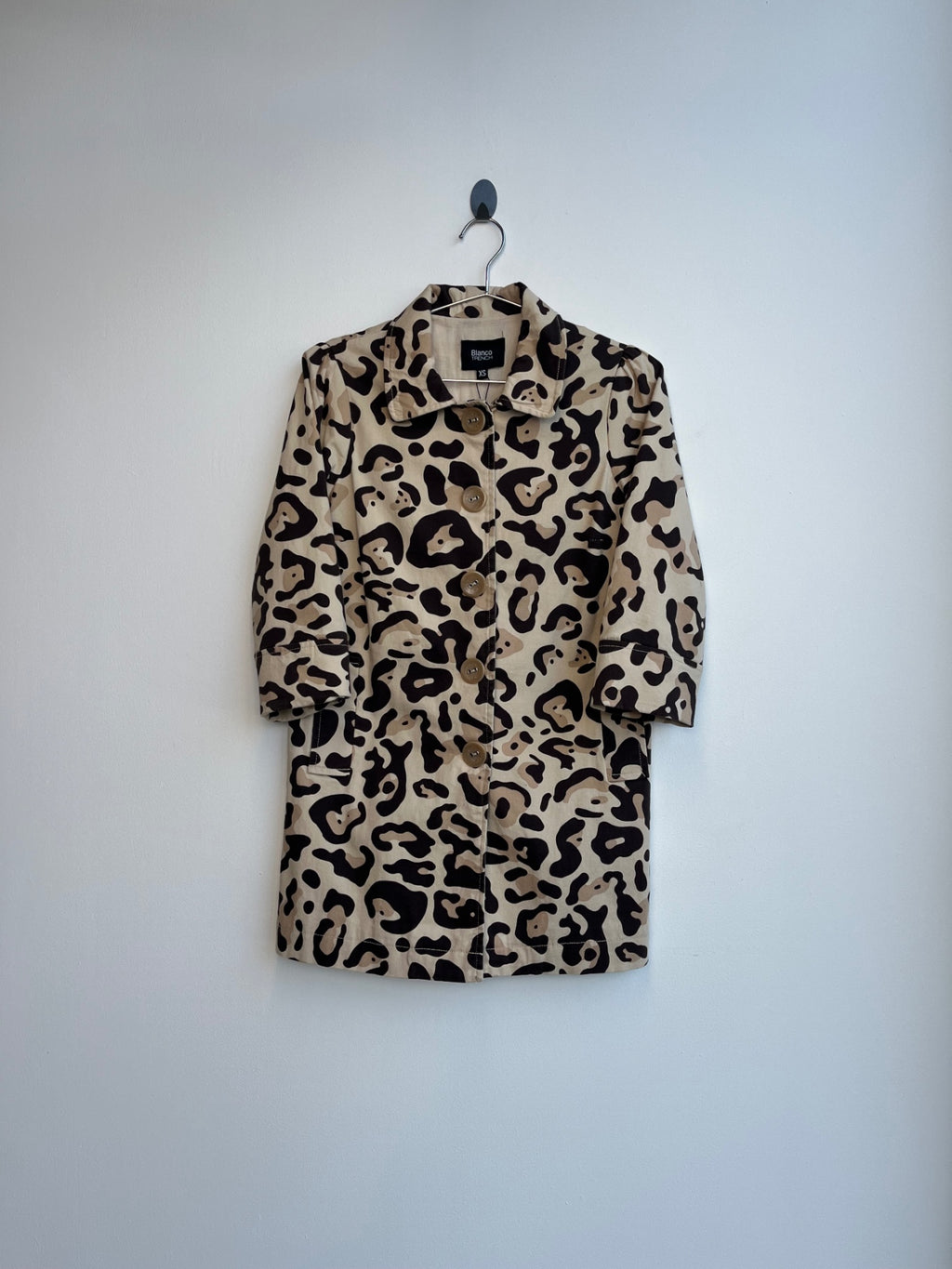 Blanco Printed Trench Coat