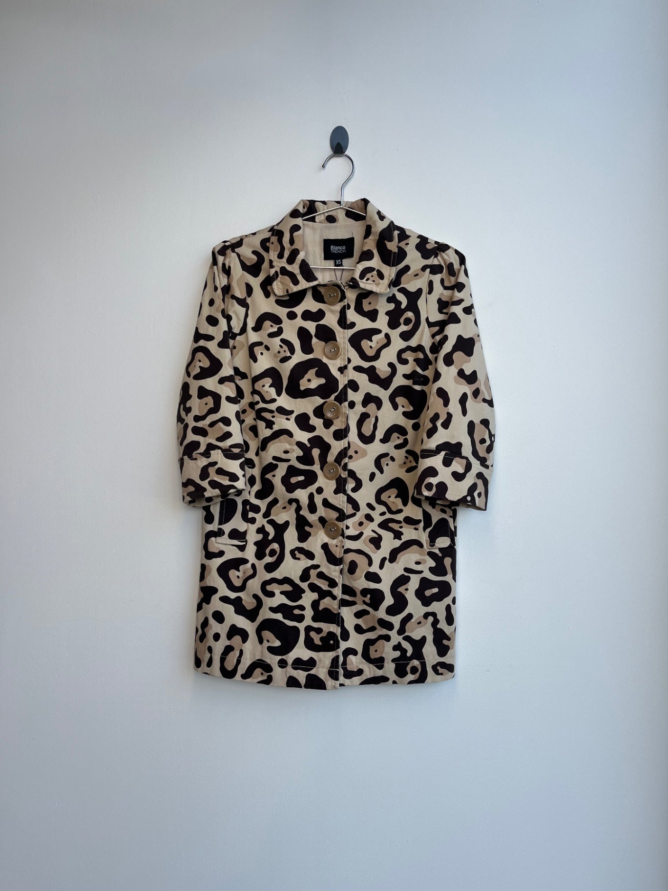 Blanco Printed Trench Coat