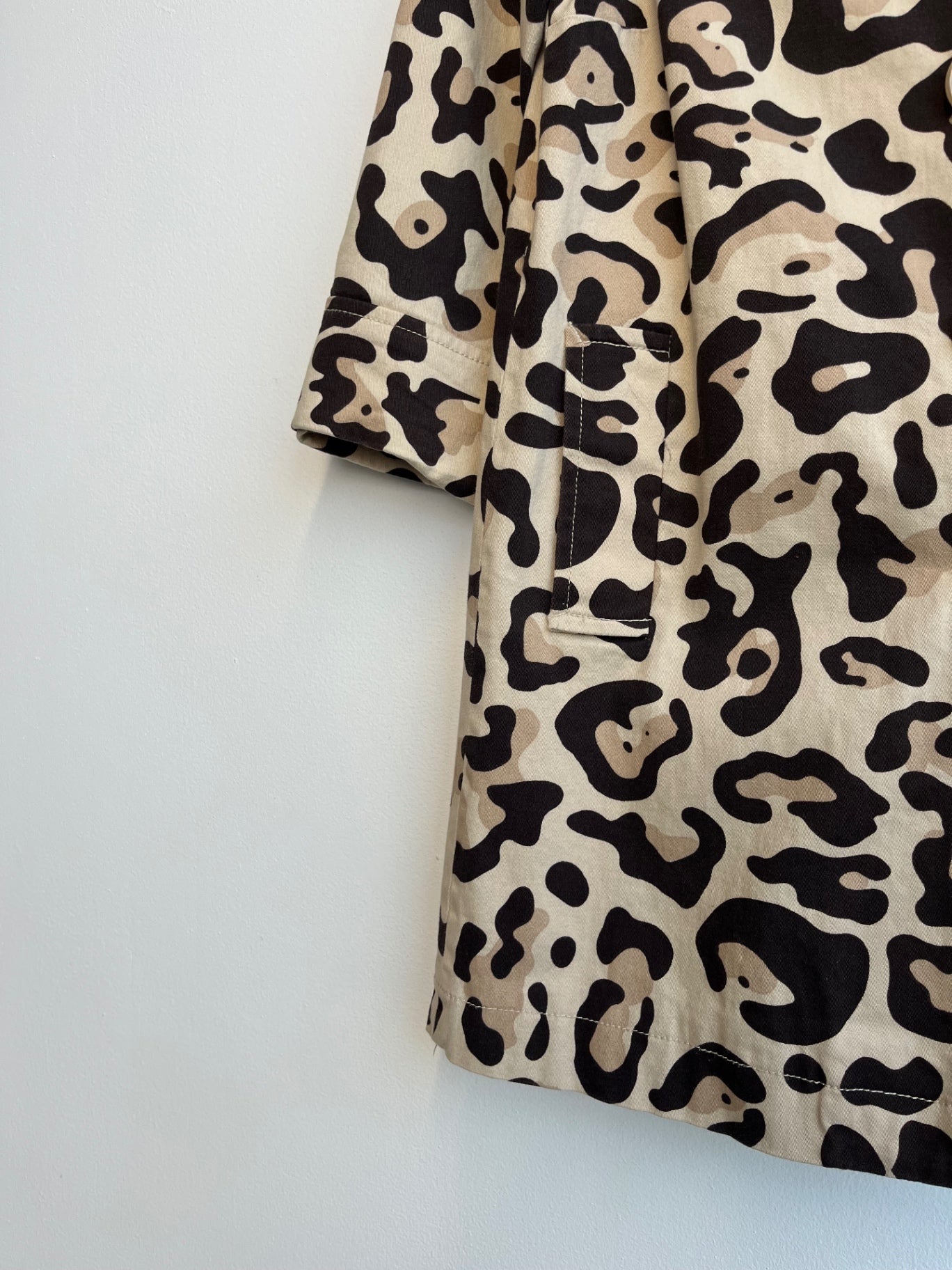 Blanco Printed Trench Coat