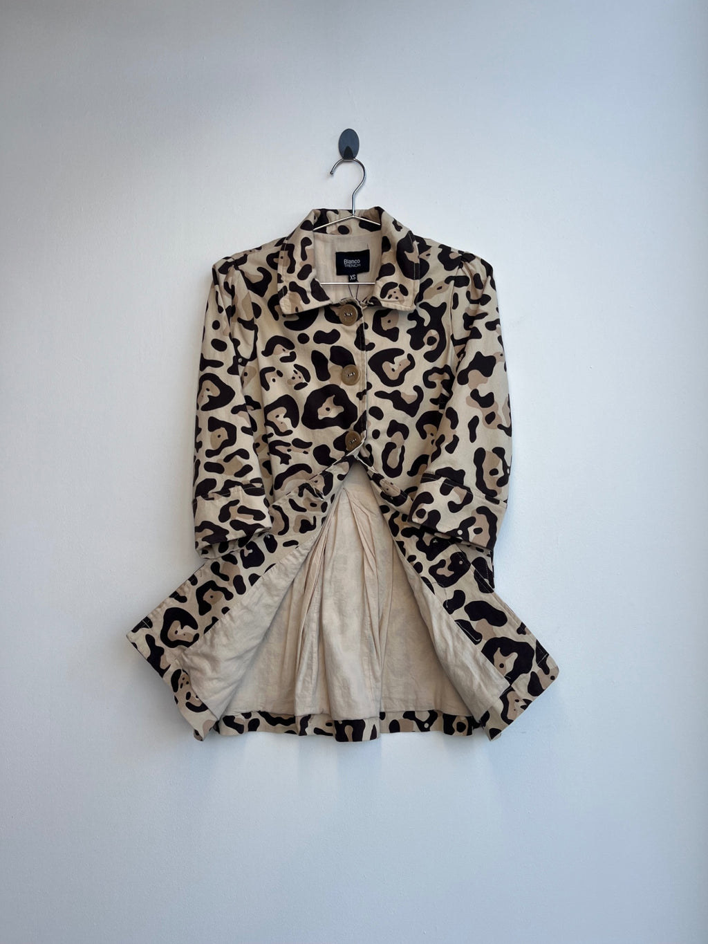 Blanco Printed Trench Coat