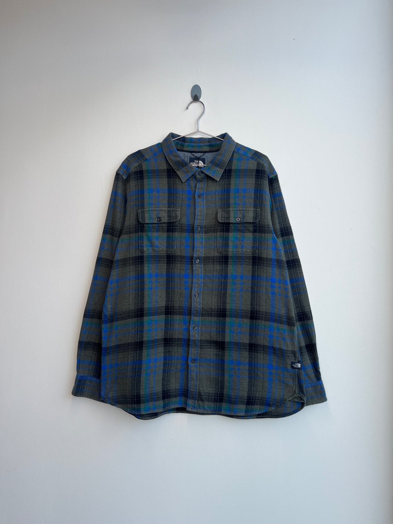 The North Face Blue Checkered Flannel