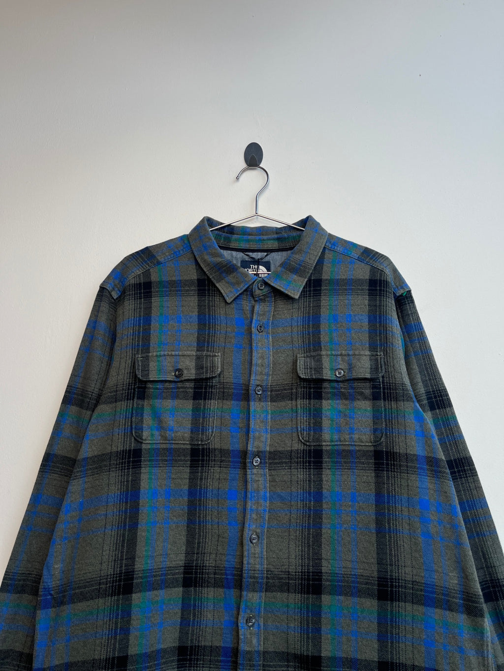 The North Face Blue Checkered Flannel