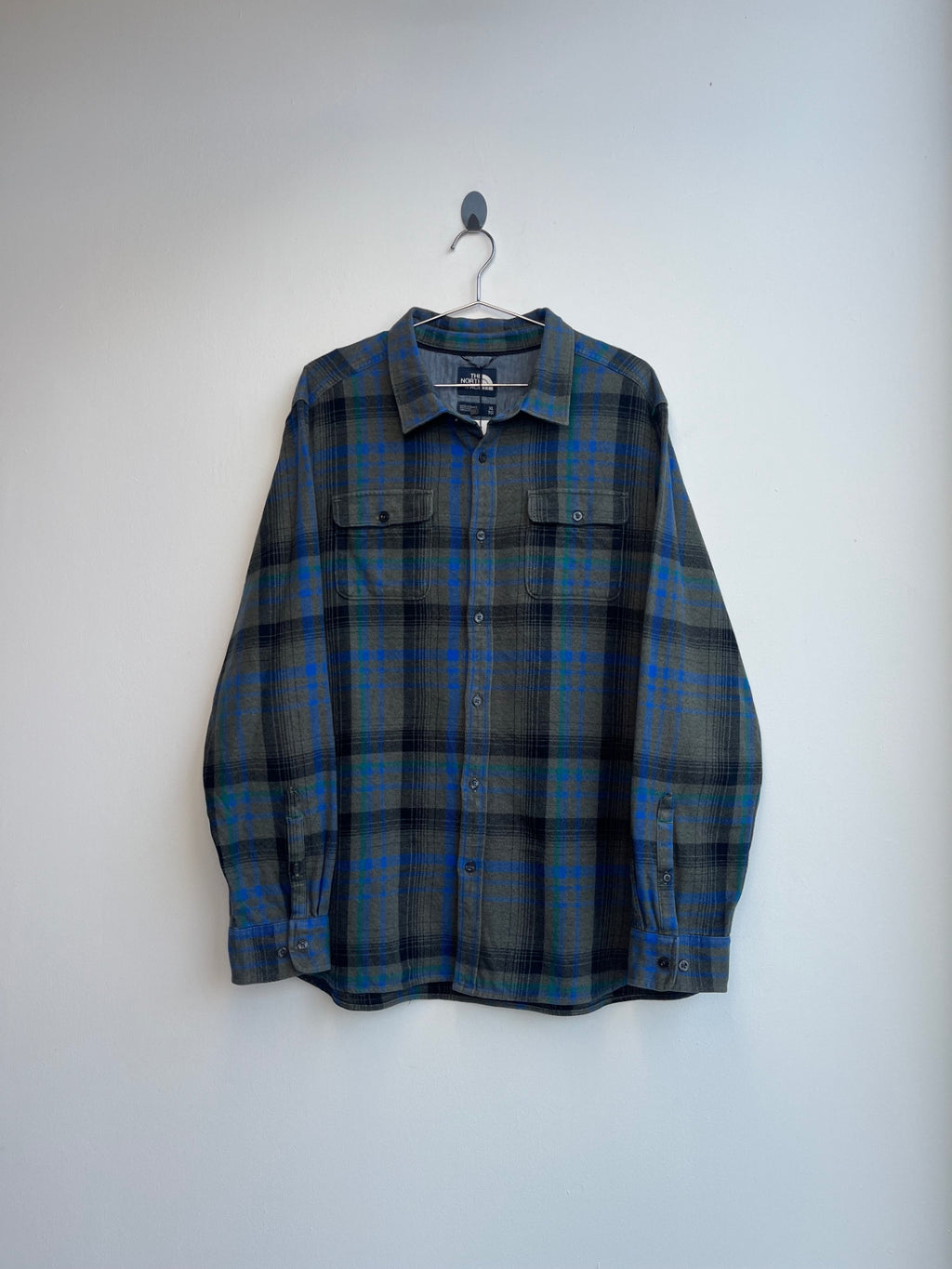 The North Face Blue Checkered Flannel