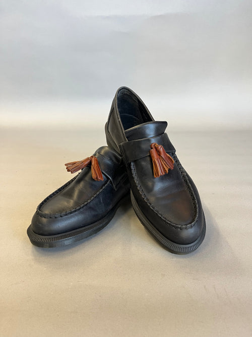Black Dr Martens Adrian Brown Tassel