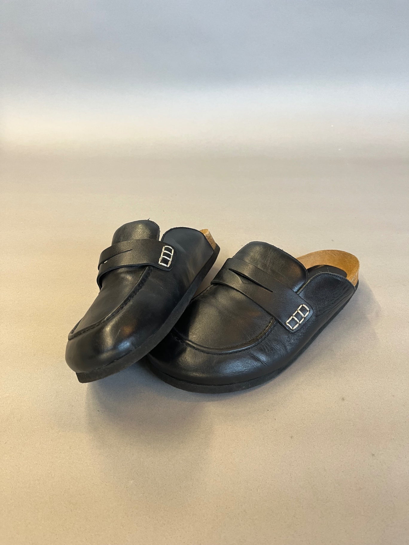 JW Anderson Stitch Leather Loafer Mule