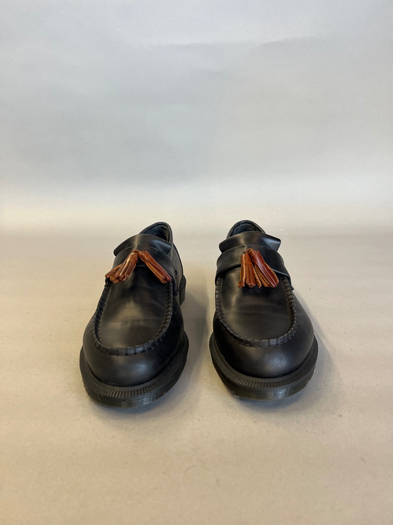 Black Dr Martens Adrian Brown Tassel