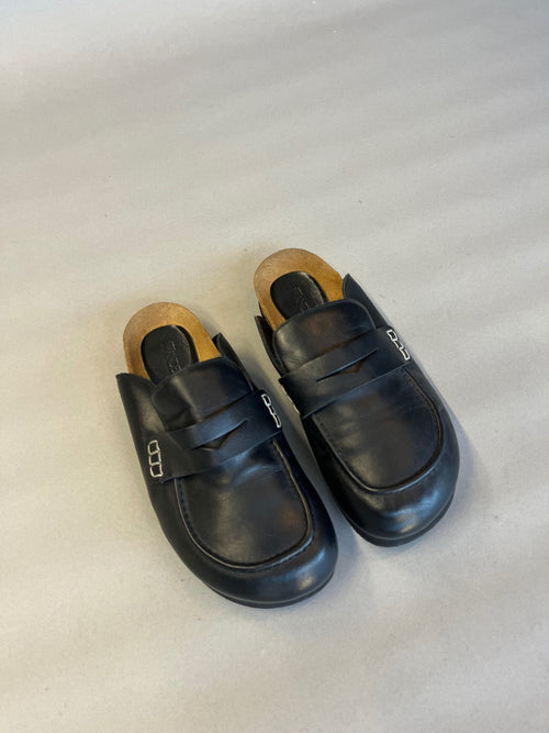 JW Anderson Stitch Leather Loafer Mule