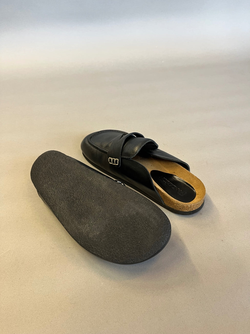JW Anderson Stitch Leather Loafer Mule