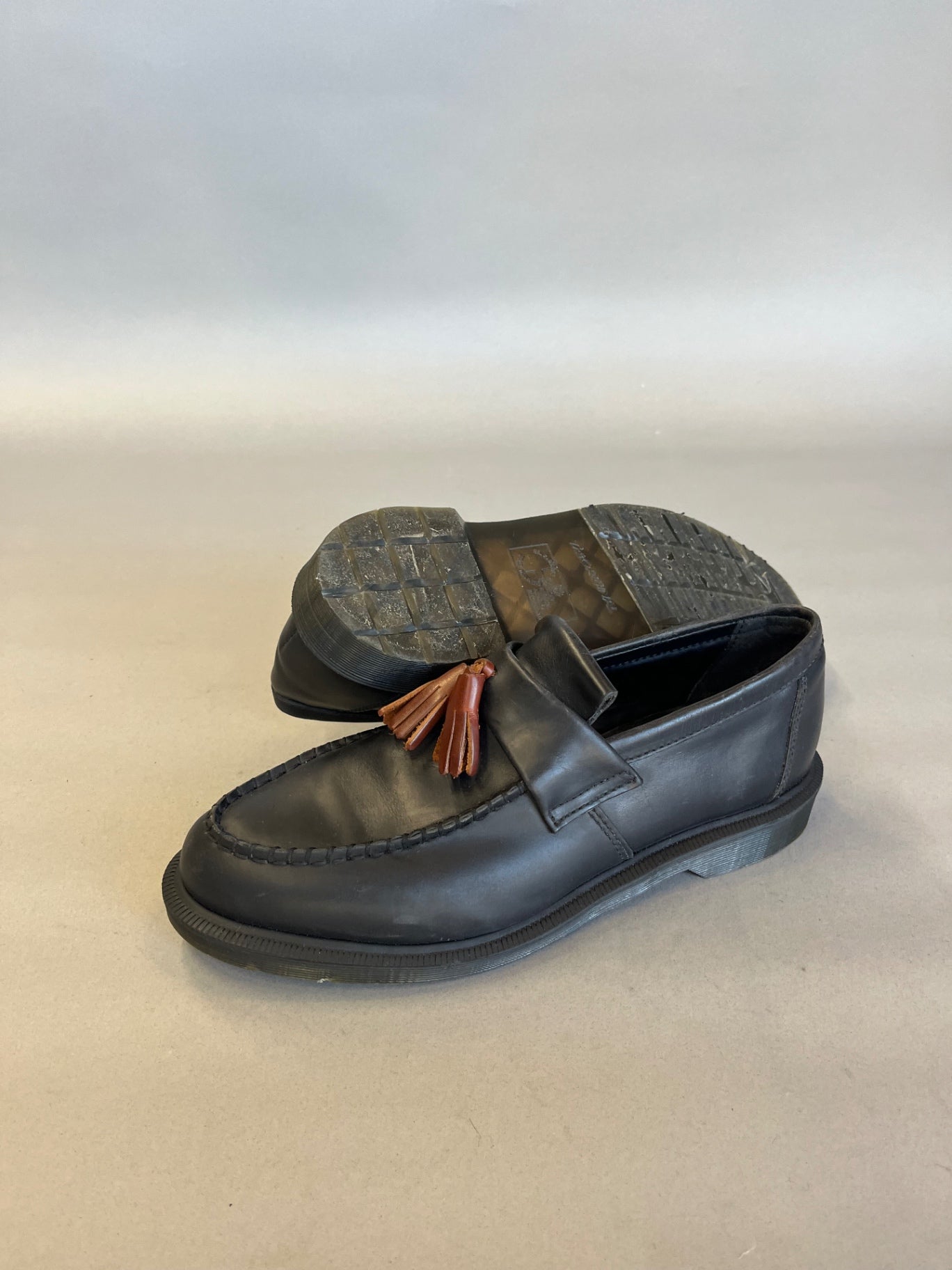 Black Dr Martens Adrian Brown Tassel