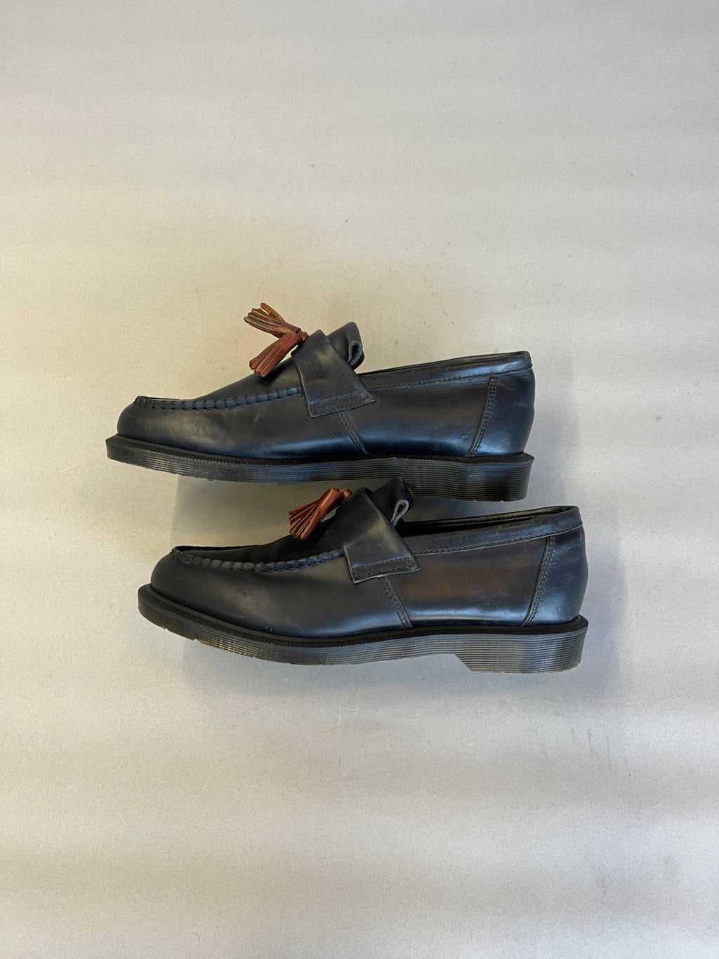 Black Dr Martens Adrian Brown Tassel