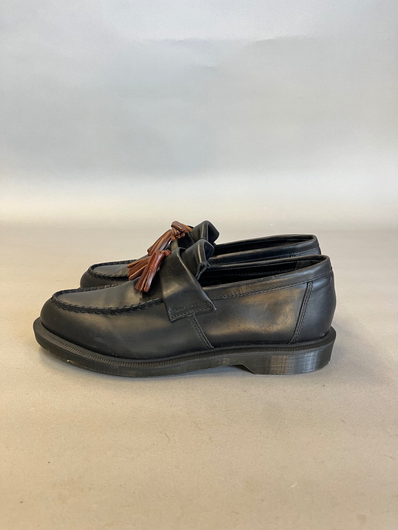 Black Dr Martens Adrian Brown Tassel