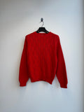 Red Cable Knit Sweater