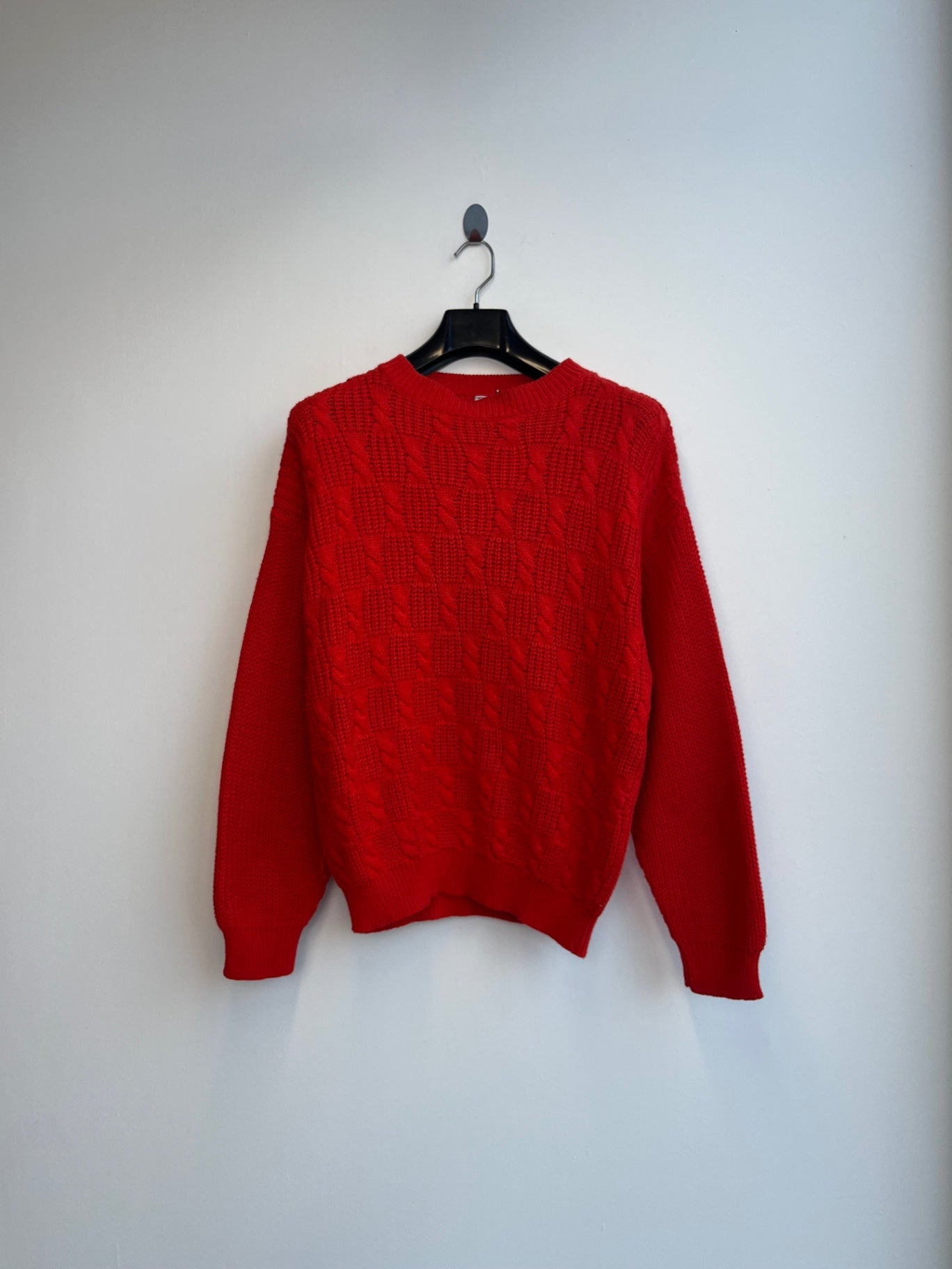 Red Cable Knit Sweater
