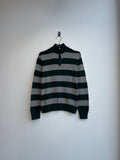 Tommy Hilfiger Green Striped Quarter Zip