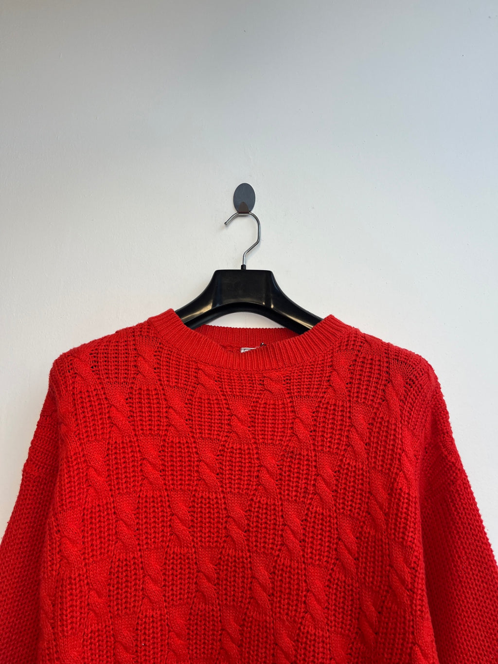 Red Cable Knit Sweater