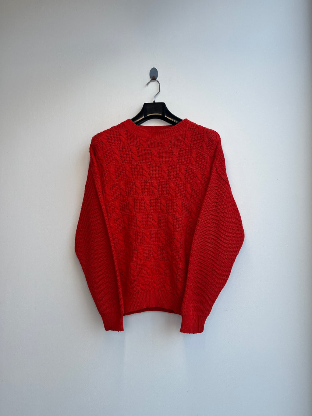 Red Cable Knit Sweater