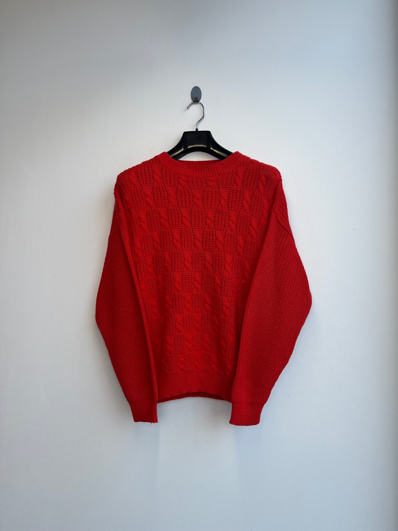 Red Cable Knit Sweater