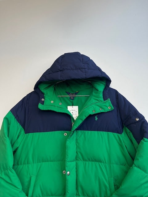 Polo Ralph Lauren Green and Navy Puffer