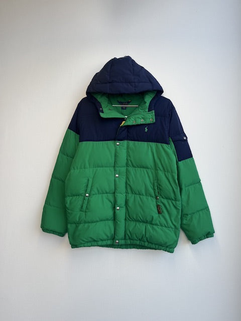 Polo Ralph Lauren Green and Navy Puffer
