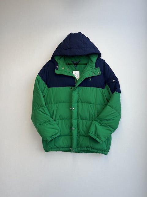 Polo Ralph Lauren Green and Navy Puffer