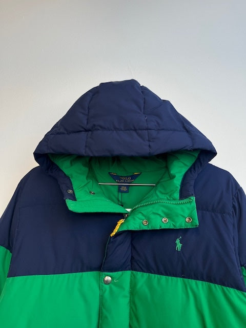 Polo Ralph Lauren Green and Navy Puffer