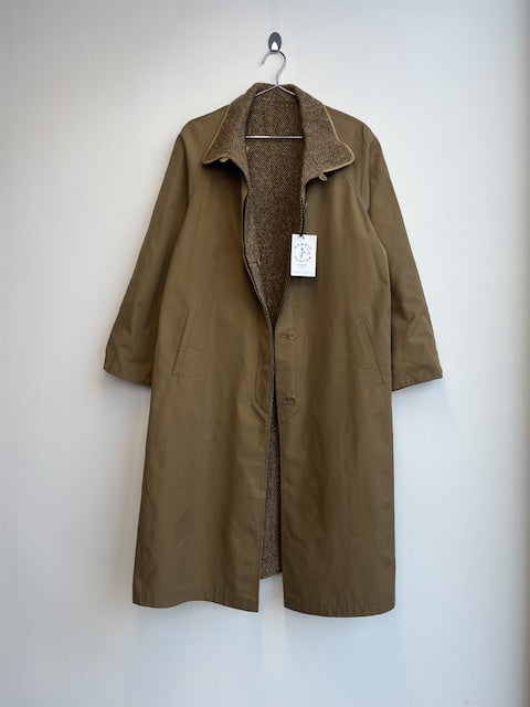 Herringbone Tweed Reversible Coat