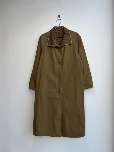 Herringbone Tweed Reversible Coat