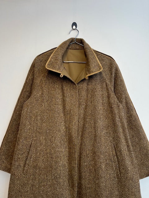 Herringbone Tweed Reversible Coat