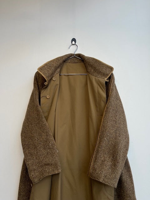 Herringbone Tweed Reversible Coat
