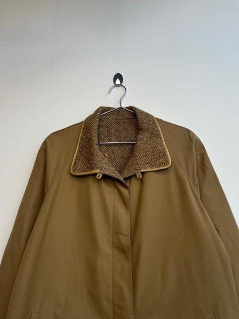 Herringbone Tweed Reversible Coat