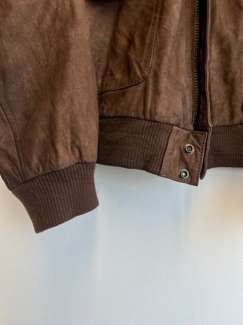 Pelle Cuir Cuero Piel Brown Leather Jacket