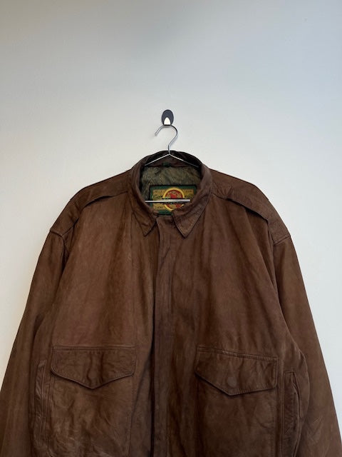 Pelle Cuir Cuero Piel Brown Leather Jacket