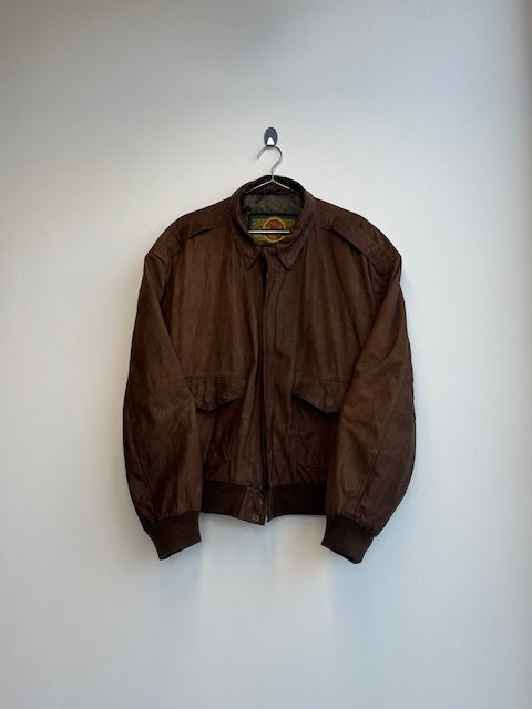 Pelle Cuir Cuero Piel Brown Leather Jacket