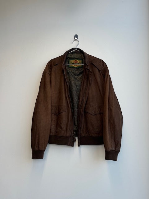 Pelle Cuir Cuero Piel Brown Leather Jacket