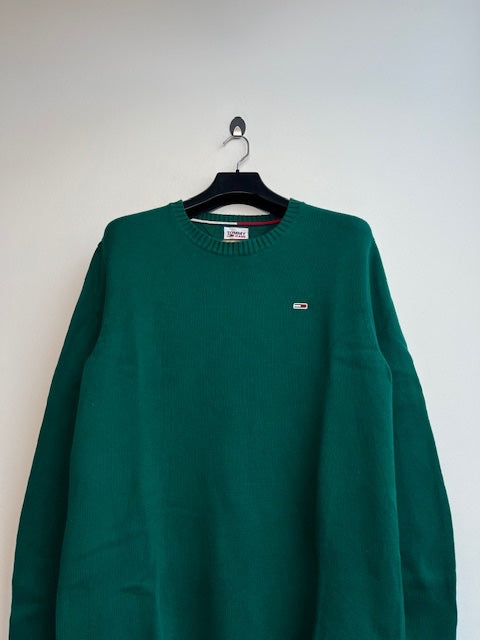 Tommy Jeans Green Knit Crewneck
