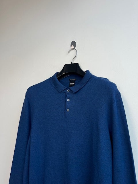 Hugo Boss Blue Wool Sweater