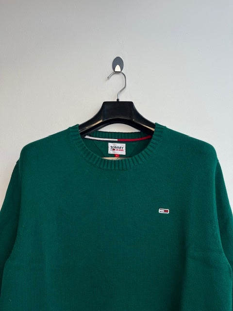 Tommy Jeans Green Knit Crewneck