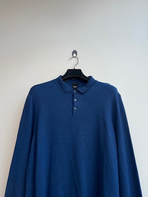 Hugo Boss Blue Wool Sweater