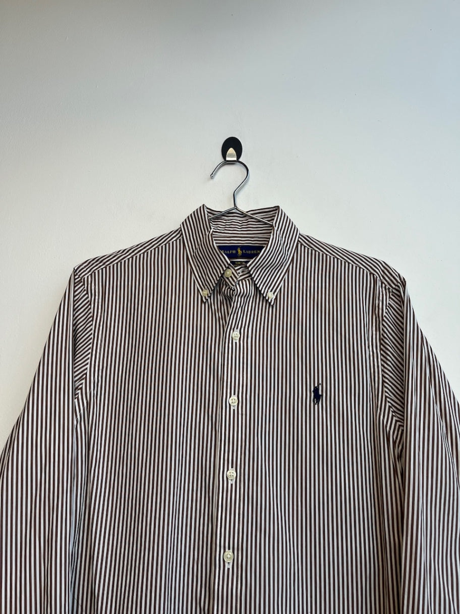 RL Brown Stripe Oxford