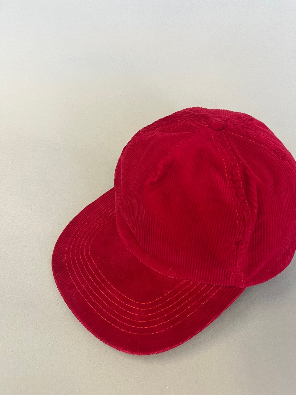Red Corduroy Cap