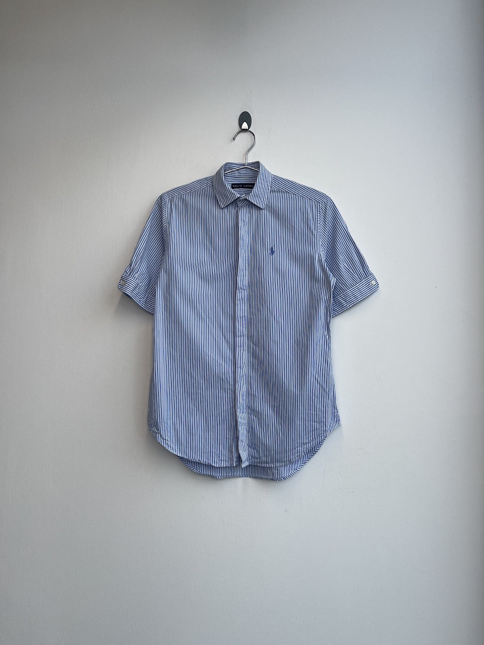 Ralph Lauren Short Sleeve Blue Striped Shirt