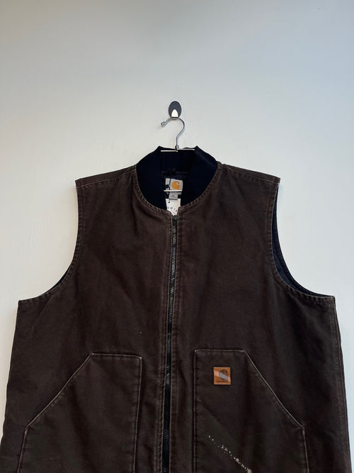 Carhartt V02 CHT Quilt Lined Duck Canvas Vest