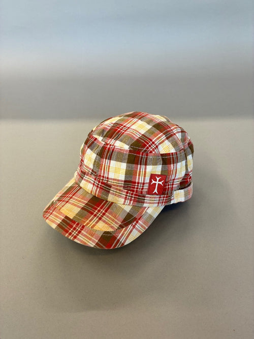 Checkered Cross Cadet Cap