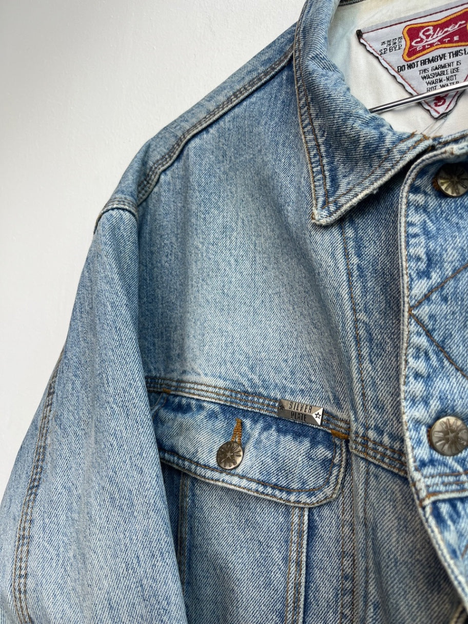 Silver Plate Denim Trucker