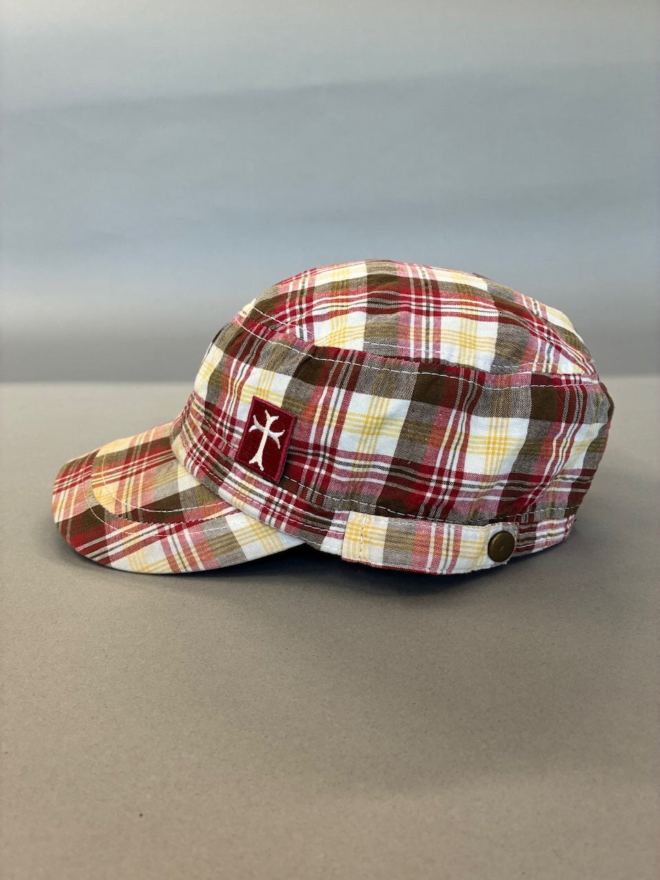 Checkered Cross Cadet Cap
