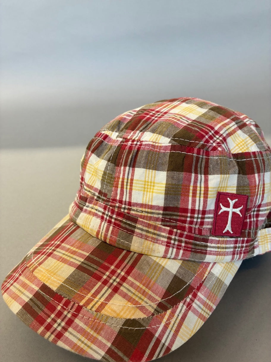 Checkered Cross Cadet Cap