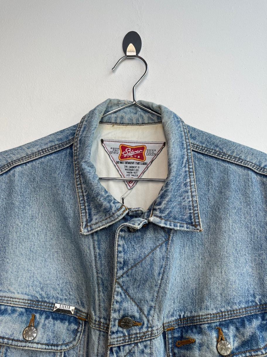Silver Plate Denim Trucker
